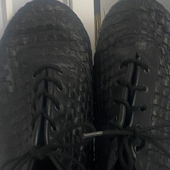 International Dance Black Woven Leather ballroom shoes Sz 7 Men's/9 Ladies. - Picture 4 of 4